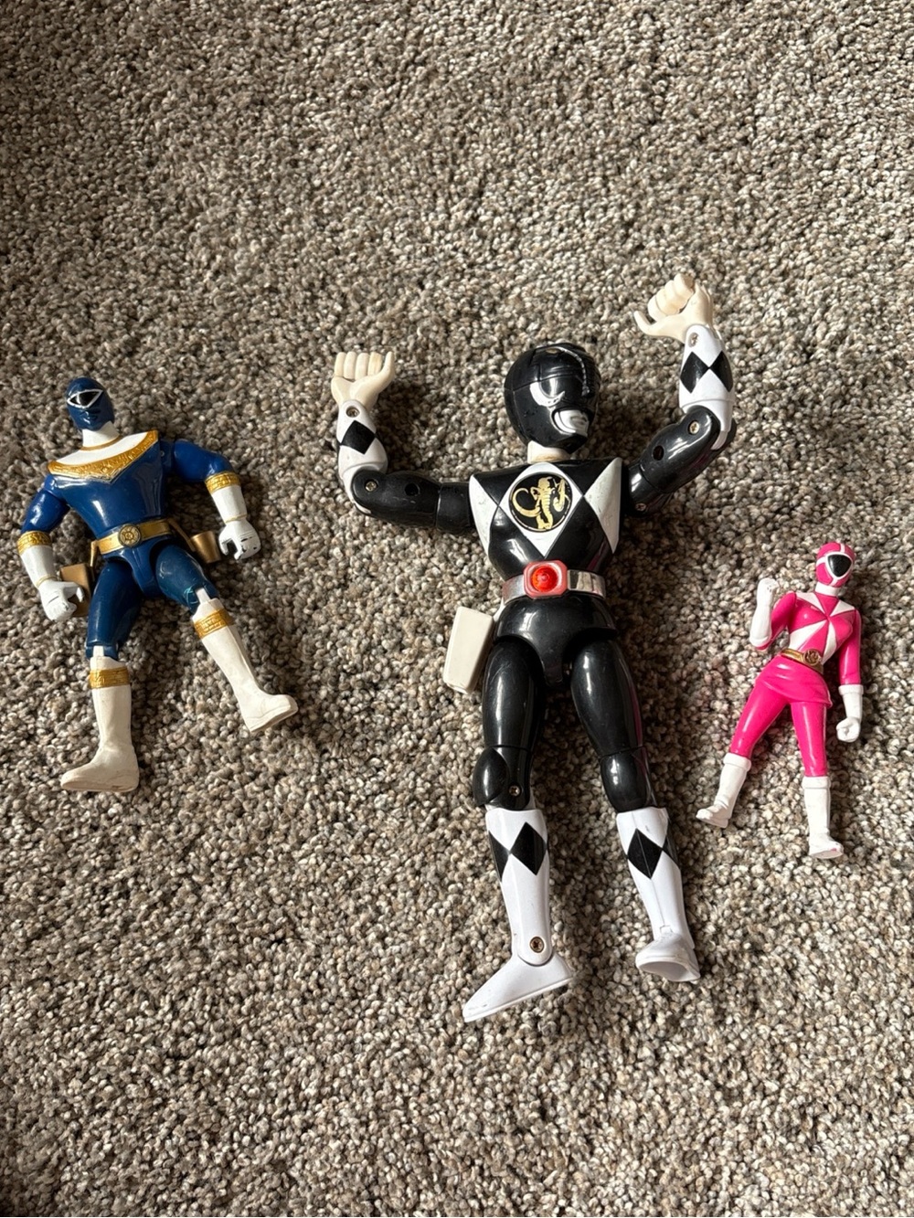 Power Rangers Random Action Figures Lot Black, Blue, Pink